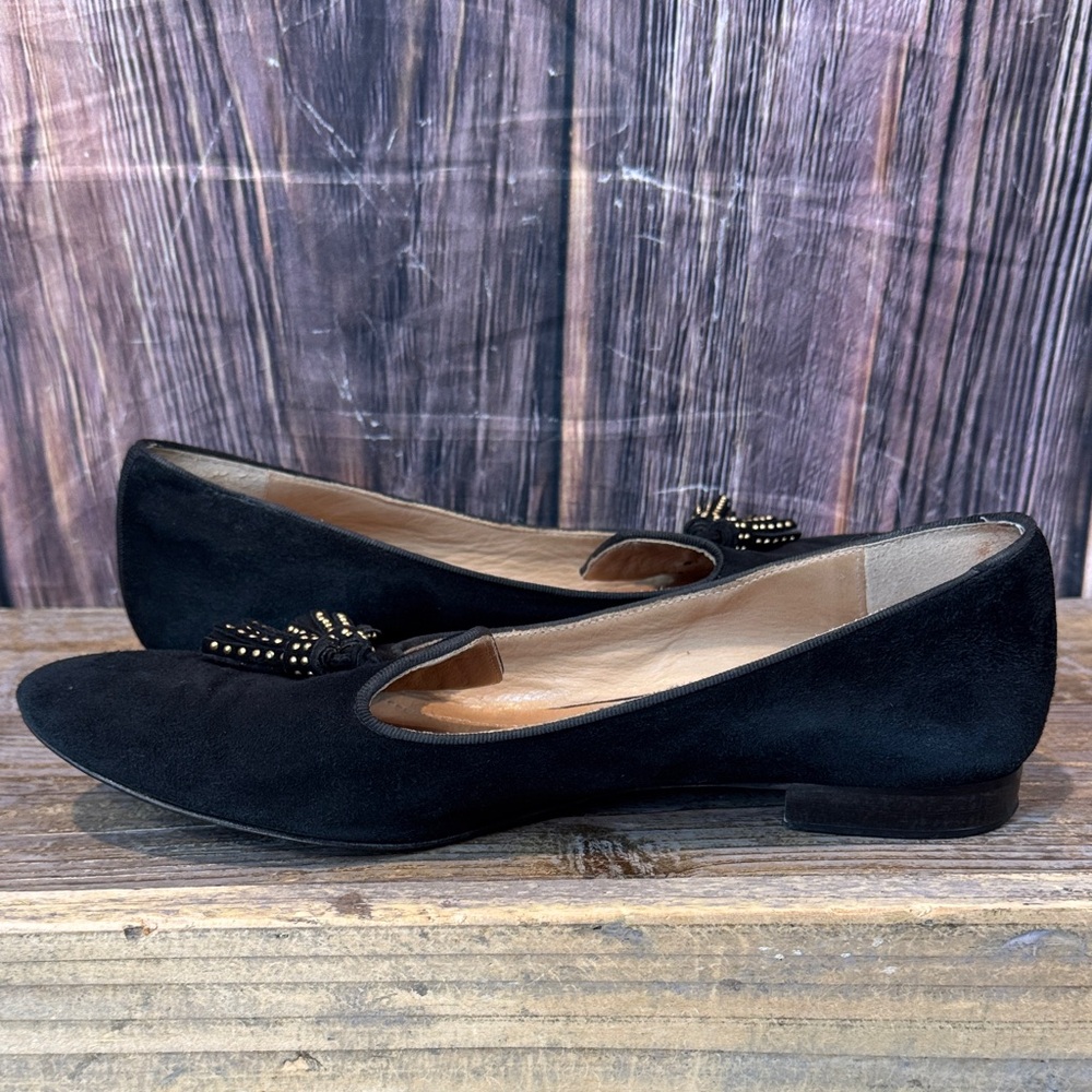 Massimo Dutti Black Suede Tassel Loafers - Picture 6 of 8